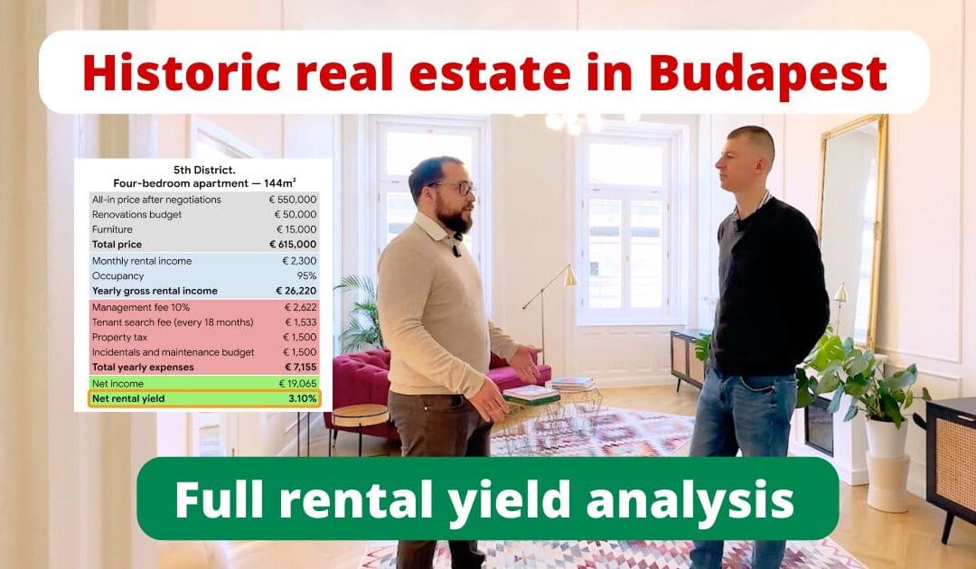 Buying historic property in Budapest – full rental yield and ROI calculation