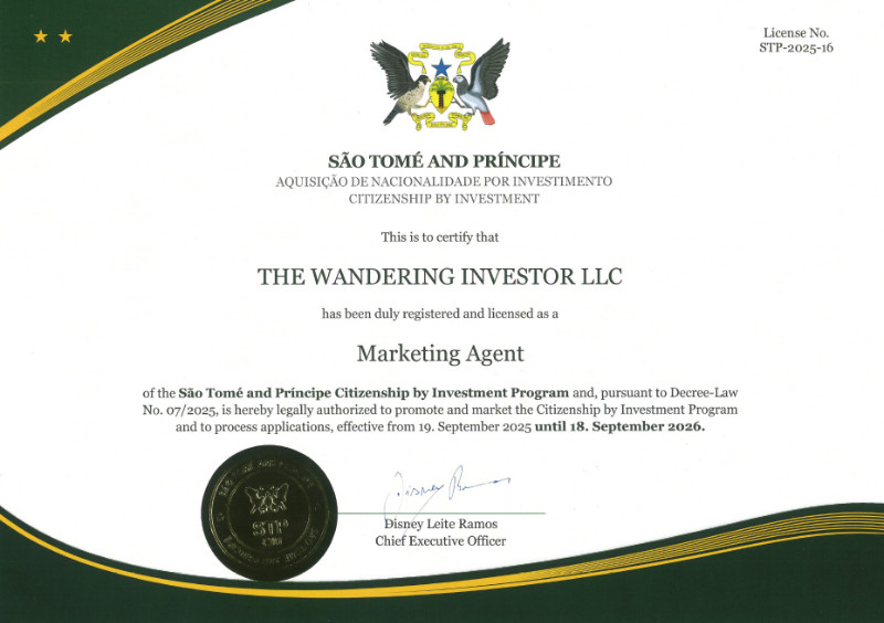 Official Licensed Agent Sao Tome CBI The Wandering Investor