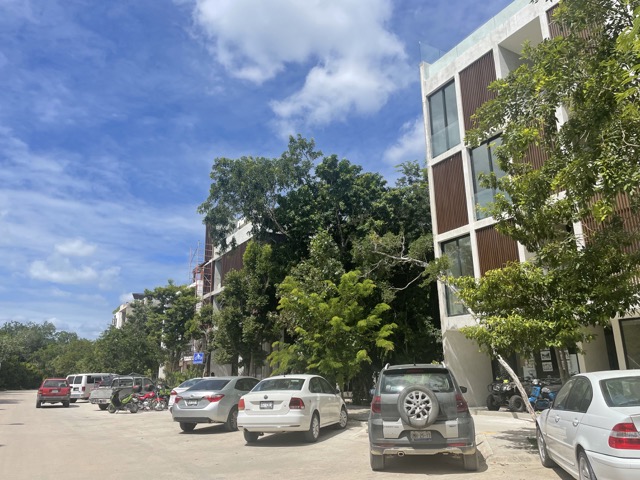 Parking in front of the building