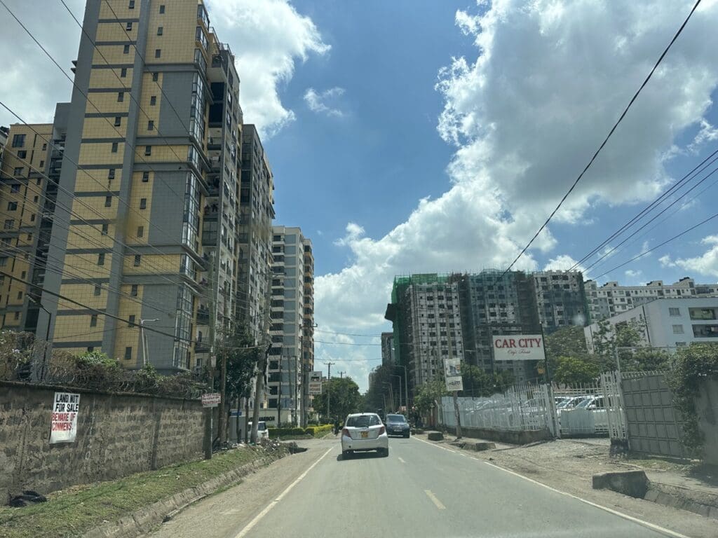 Overbuilt area of Kilimani, Nairobi