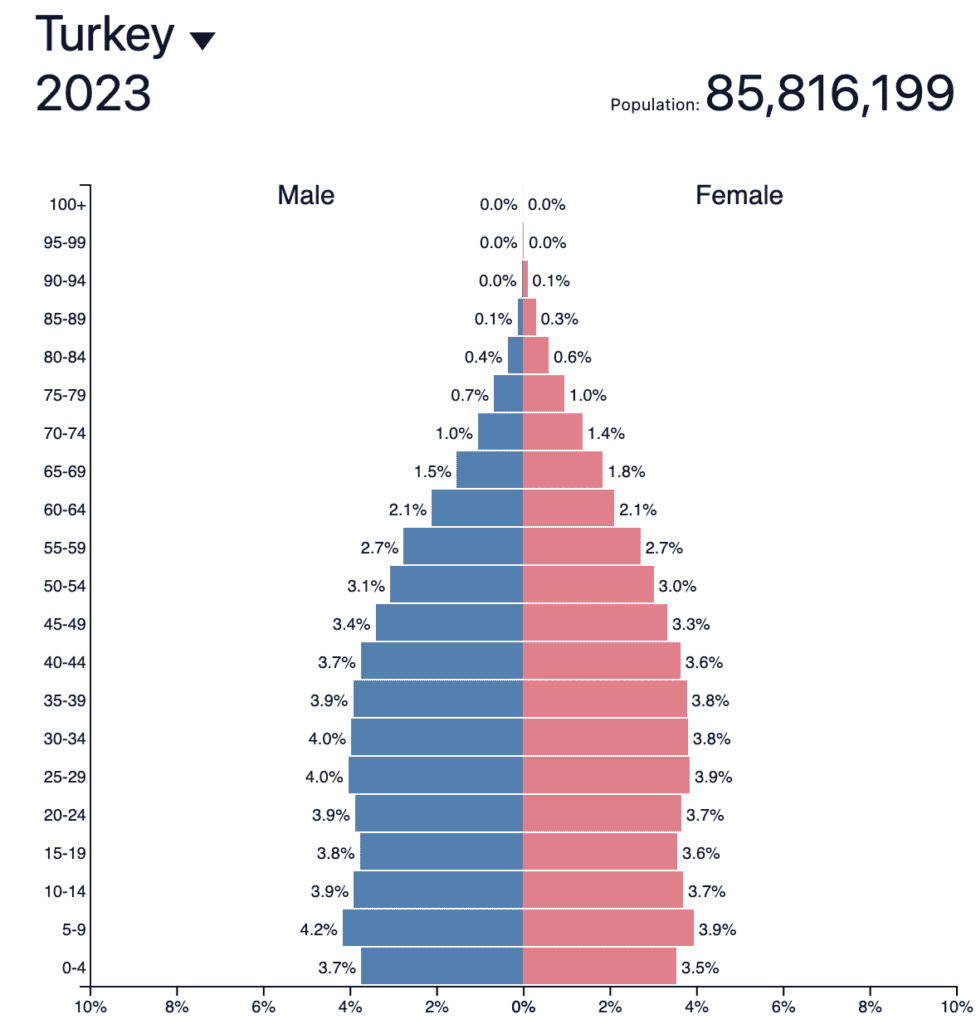 Population pyramid turkey
