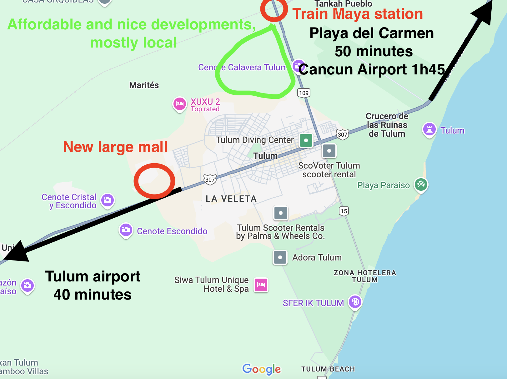 Tulum growth areas map